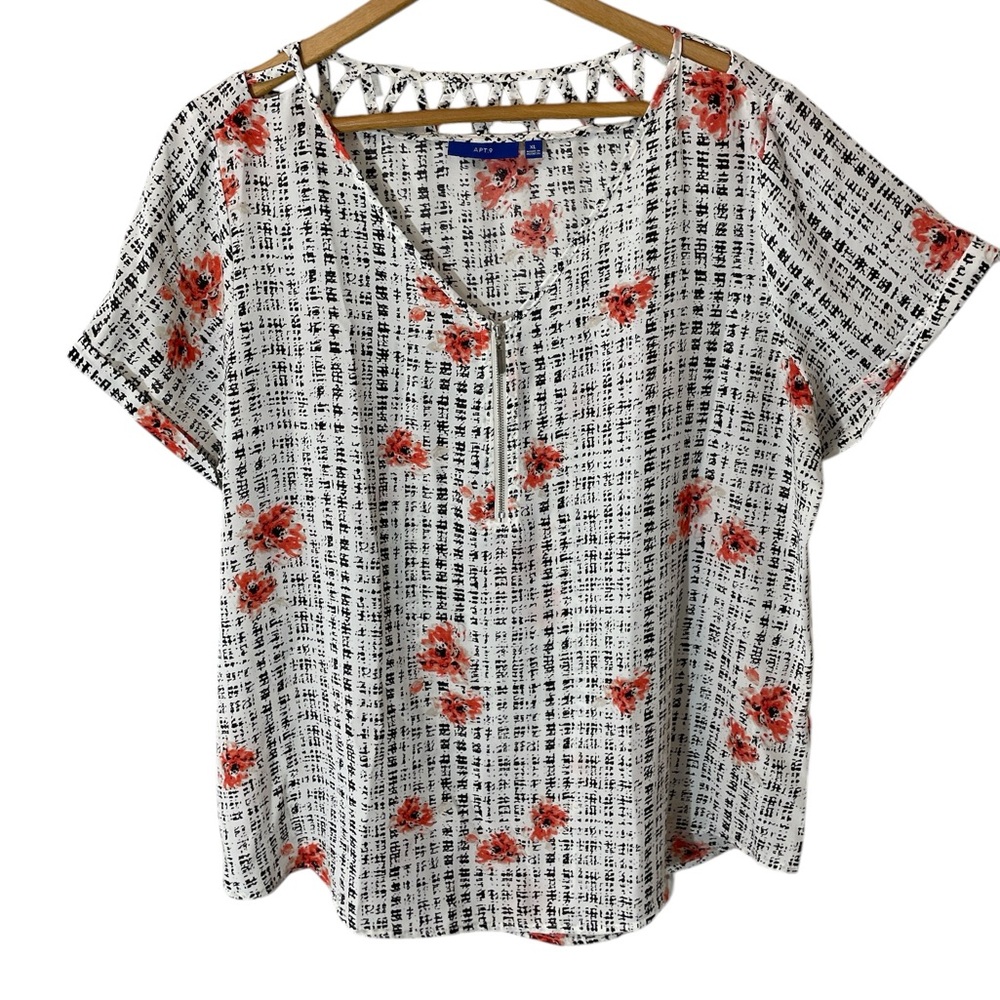 G6- Women’s Extra Large- floral print Apt 9 XL extra large x-large Blouse